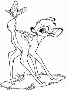 Dibujo Gratis De Bambi Para Imprimir Y Colorear