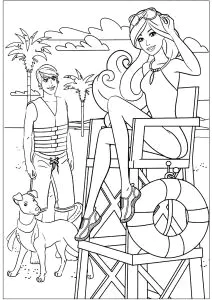 Barbie y ken en la playa