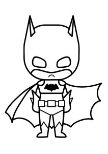 Batman dibujado al estilo Kawaii