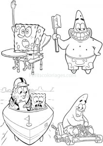 Páginas para colorear de Bob Esponja para niños