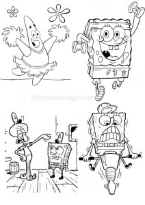 Dibujo gratis de Bob Esponja para imprimir y colorear