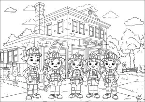 ¡el Equipo De Aprendices De Bomberos Está Listo Para La Acción!