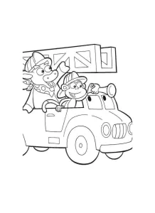 Dibujos Para Colorear De Bomberos Para Niños