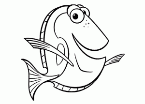 Dibujo gratis de Buscando a Dory para imprimir y colorear