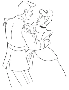 Dibujo Gratuito De Cenicienta Para Imprimir Y Colorear