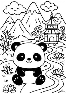 Dibujos para colorear de china para niños