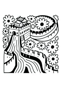 Dibujo De La Gran Muralla China, En Un Estilo Muy Especial