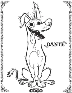 Dibujo gratis de coco para imprimir y colorear