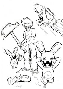Dibujos Para Colorear De Raving Rabbids Para Niños