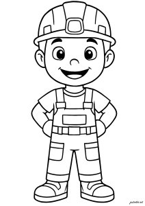 Dibujos para colorear gratis de construction et travaux de chantiers para descargar