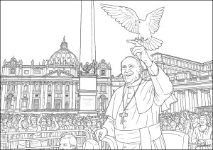 El Papa Francisco (1936   2025) en la Plaza de San Pedro, Roma