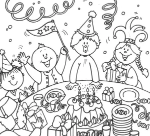 Páginas Para Colorear De Cumpleaños Para Descargar