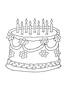 Imagen De Cumpleaños Para Descargar Y Colorear