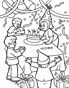 Dibujo De Cumpleaños Gratis Para Descargar Y Colorear