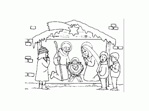 Nacimiento Navideno Para Colorear