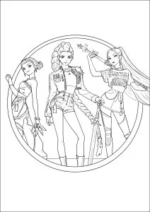 Dibujos para colorear de demon hunters k pop para niños