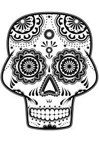 Día De Los Muertos : Página Para Colorear