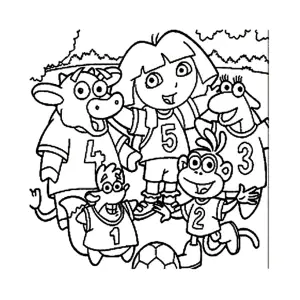 Páginas para colorear de dora la exploradora para imprimir gratis