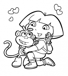 Páginas Para Colorear De Dora La Exploradora