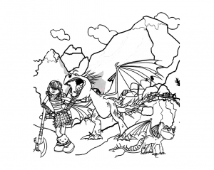 Dibujos para colorear de Dragones para niños
