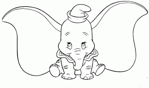 Páginas Para Colorear De Dumbo Para Descargar