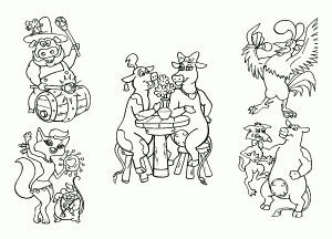 La Granja En Hispanoamérica Y El Corral Páginas Para Colorear Para Niños