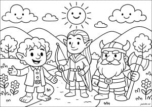 Los Héroes De El Señor De Los Anillos En Dibujos Animados