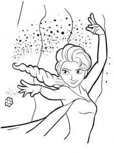 Página Para Colorear De Elsa De Frozen Para Imprimir