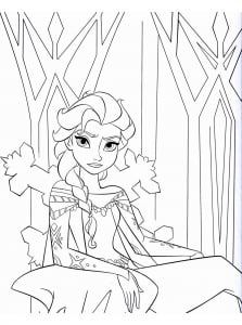 Elsa de Frozen páginas para colorear para descargar gratis