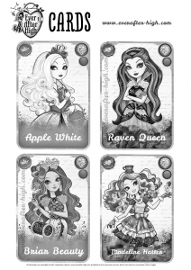 Tarjetas Ever After High Para Imprimir Y Colorear