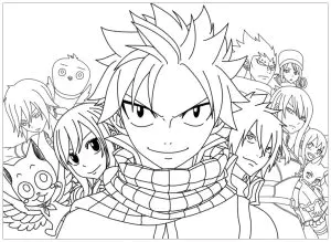 Páginas para colorear de fairy tail para niños