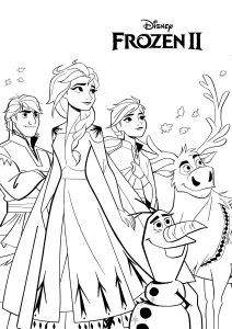 Olaf, anna, elsa, sven y kristoff