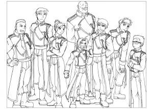 Dibujos para colorear de full metal alchemist para niños