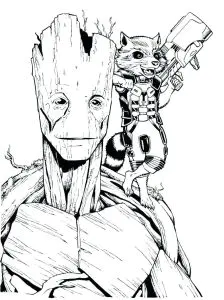 Guardianes De La Galaxia Páginas Para Colorear Para Descargar