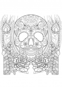 Calavera y vela