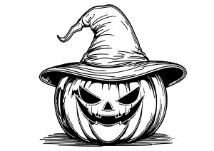 Calabaza Sencilla Con Sombrero Puntiagudo
