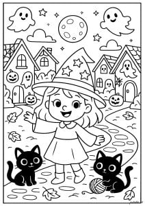 Dibujos para colorear para niños de halloween