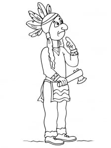 Dibujo indio sencillo - Indios - Just Color Niños : Dibujos para colorear para niños Dibujo indio sencillo - Indios - Just Color Niños : Dibujos para colorear para niños