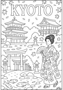 Dibujos para colorear de japón para imprimir