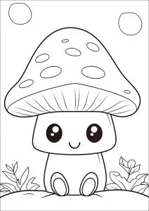 Seta Pequeña Dibujada En Estilo Kawaii