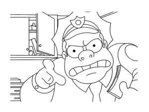 Imagen De Los Simpsons Para Descargar Y Colorear