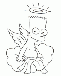 Dibujo gratis de Los Simpson para imprimir y colorear