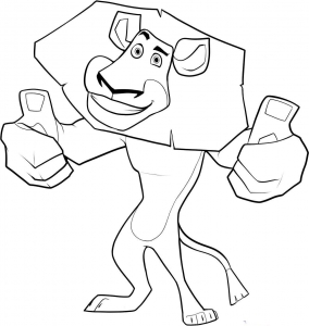 Dibujo Gratis De Madagascar Para Imprimir Y Colorear
