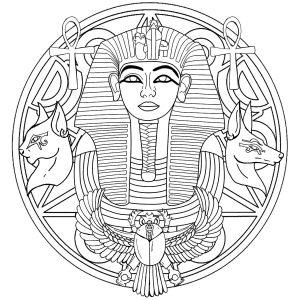 Mandala fácil Tutankamón