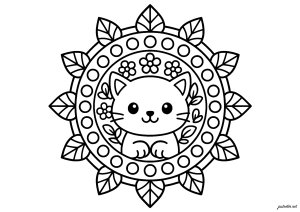 Gatito y motivos alegres