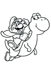 Mario Sobre Su Amigo Dinosaurio Yoshi