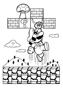 Coloriage Mario Bros Vintage   1