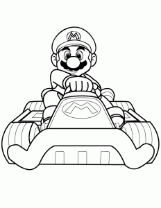 Libro Para Colorear Gratis De Mario Kart