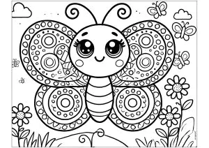 Bonita Mariposa Con Bonitos Dibujos En Las Alas