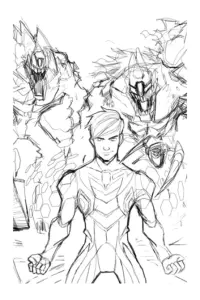 Páginas para colorear de max steel para niños